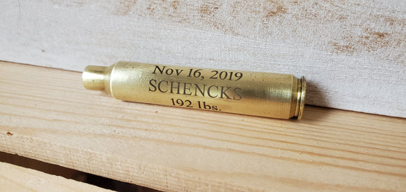 Personalized Brass Bullet Casing