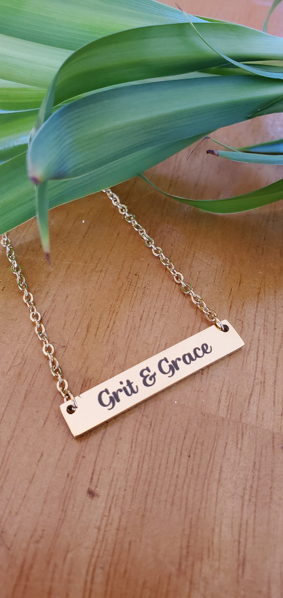 Grit & Grace Bar Necklace